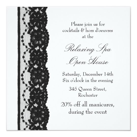 Open House White French Lace Card