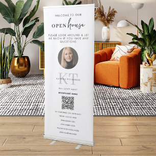 Open Houses & Real Estate Agents Photo QR Code Retractable Banner