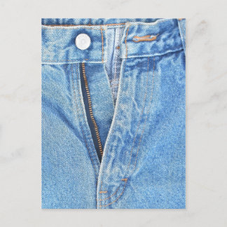 Open invitation blue jean postcard