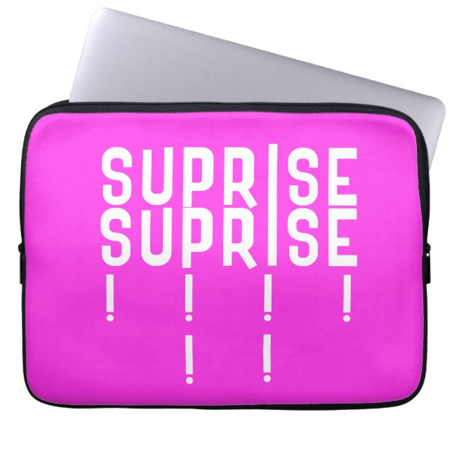 OPEN IT NOW GIFT PACKAGING YELLOW RED LAPTOP SLEEVE (Front)
