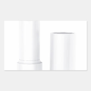 Open lip balm stick rectangular sticker