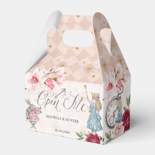 Open Me Chic Vintage Alice In Wonderland Fairytale Favour Box