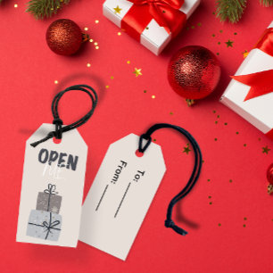 Open me! Christmas gift tag