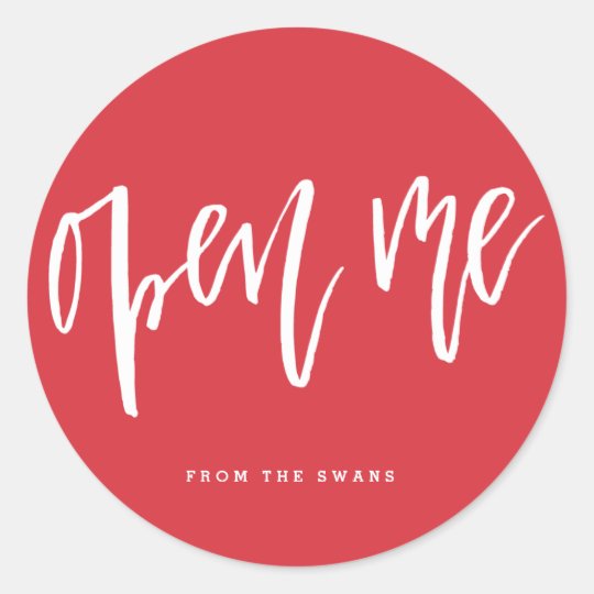 Open Me Gift Sticker