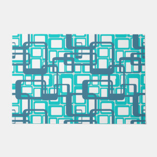 Open Mid-Century Modern Rectangles Doormat