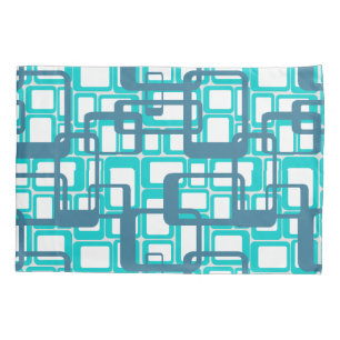 Open Mid-Century Modern Rectangles Pillowcase