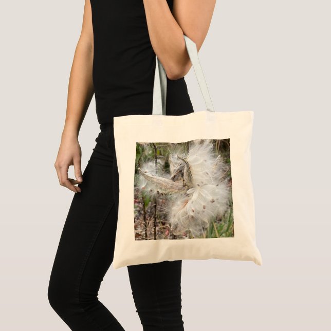 Open Milkweed Pods | Seeds with Silk | Tote Bag (Front (Product))