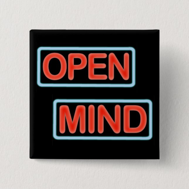 open mind button pin (Front)