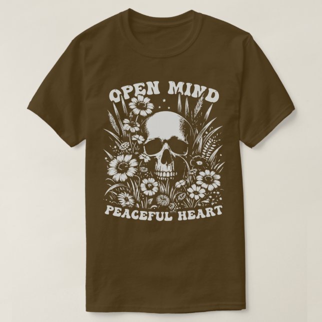 Open Mind Peaceful Heart 2 T-Shirt (Design Front)