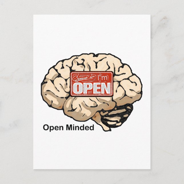 Open Minded Postcard (Front)