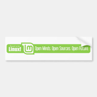 Open Minds, Open Sources, Open Future - Linux Mint Bumper Sticker