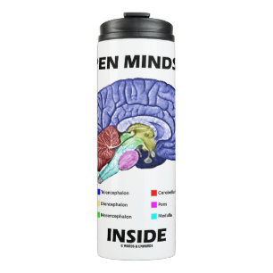 Open Mindset Inside Anatomical Brain Humour Thermal Tumbler