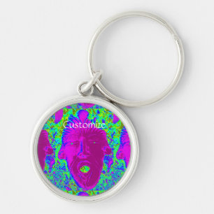 Open mouth purple face Thunder_Cove  Key Ring