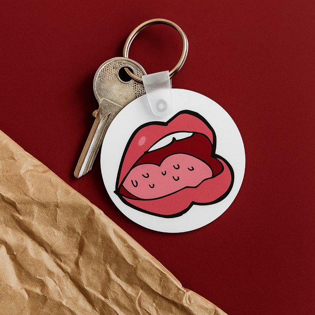 Open Mouth Tongue Keychain (Creator Uploaded)
