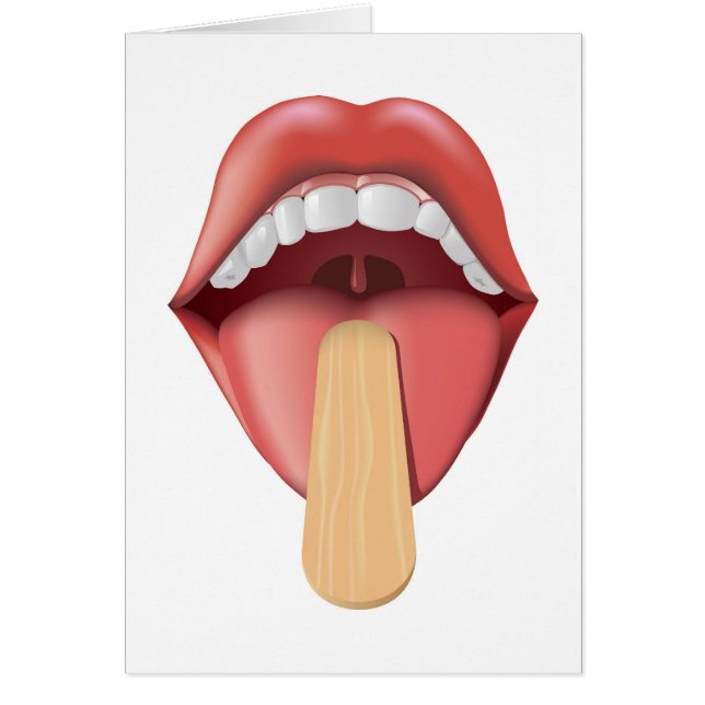 Open Mouth With Tongue Depressor (Front)