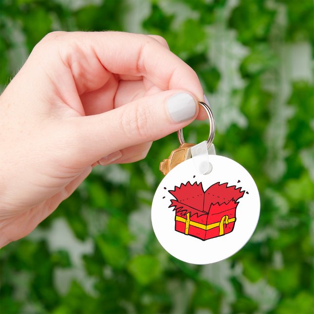 Open Present Red Box Keychain (Creator Uploaded)
