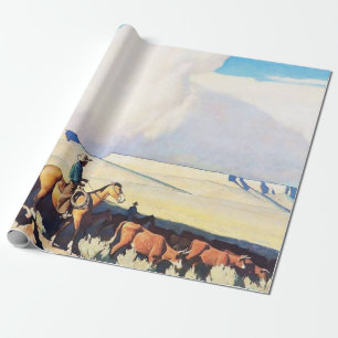 “Open Range” Western Art by Maynard Dixon Wrapping Paper