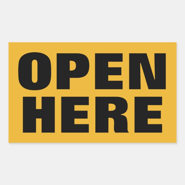OPEN RECTANGULAR STICKER (Front)