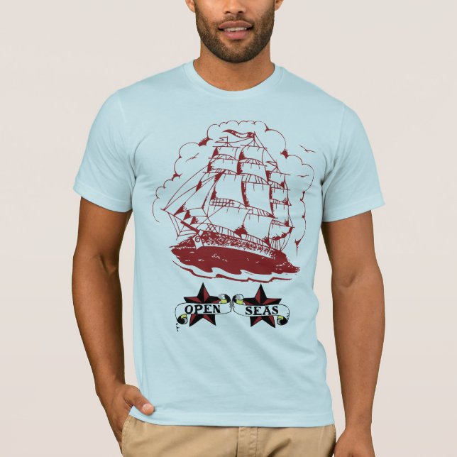 Open Seas Retro Vintage Tattoo Tee (Front)