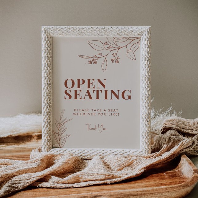 Open Seating Wedding Sign  (Creator Uploaded)
