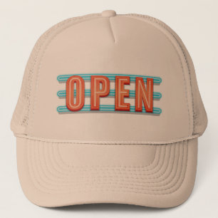 OPEN SIGN TRUCKER HAT