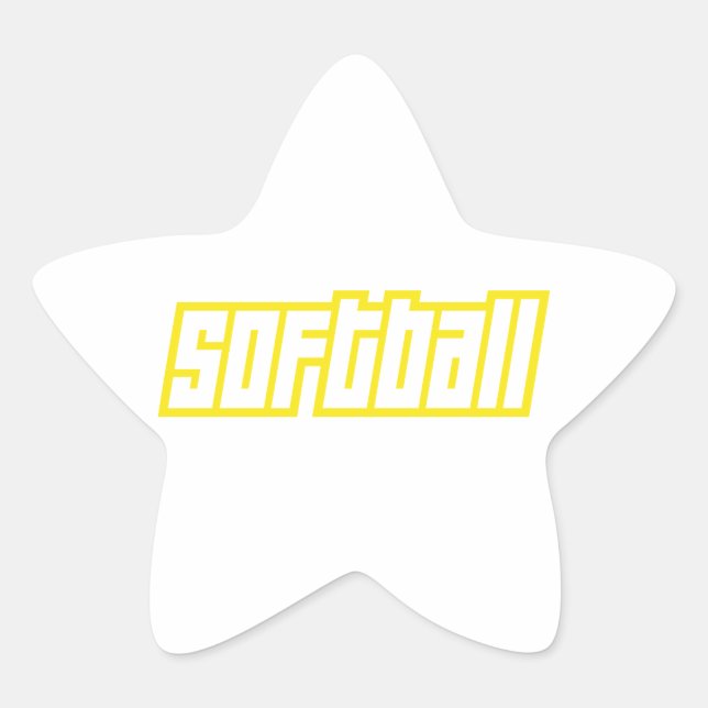 OPEN SOFTBALL STAR STICKER (Front)