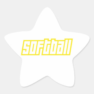 OPEN SOFTBALL STAR STICKER