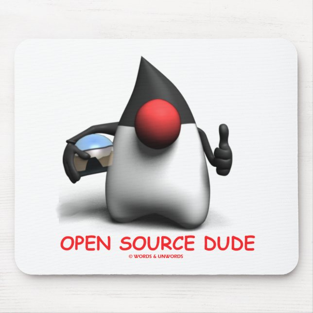 Open Source Dude (Software Developer Duke) Mouse Mat (Front)