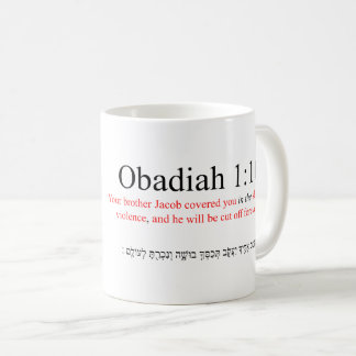 Open Source Translation Obadiah 1:10 Mug