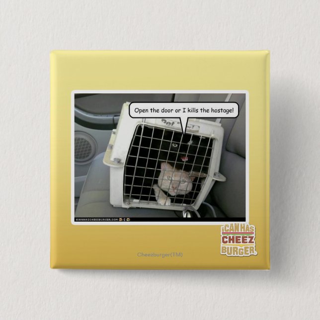 Open the door 15 cm square badge (Front)