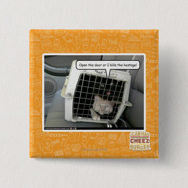 Open the door 15 cm square badge (Front)