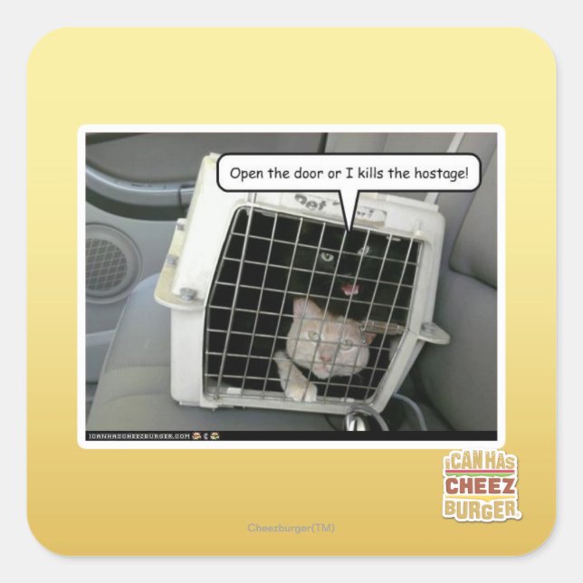 Open the door square sticker (Front)