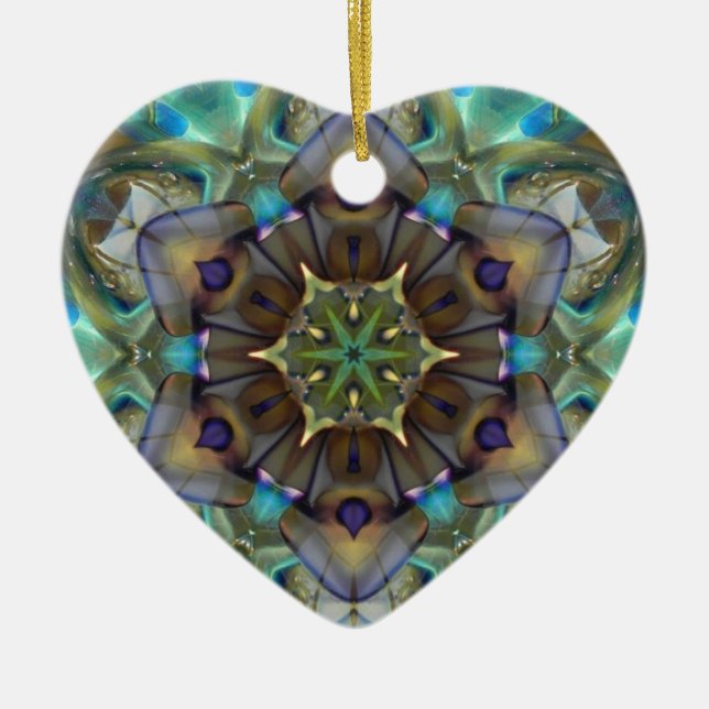 Open to Love Heart Ceramic Tree Decoration (Front)