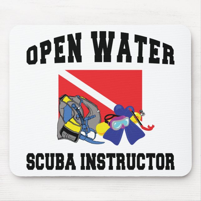 Open Water SCUBA Instructor Mouse Mat (Front)