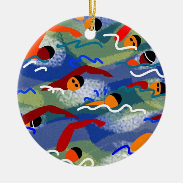 Open Water Swim Ornament (Front)