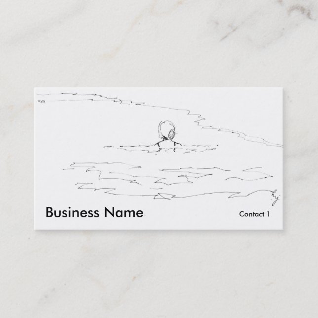 Open Water Swimming Business Cards (Front)
