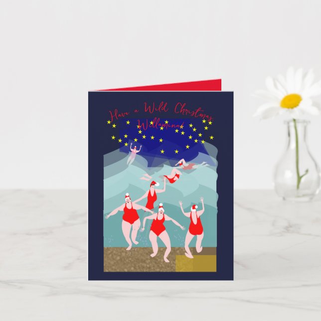 Open water Swimming Christmas Card (Small Plant)