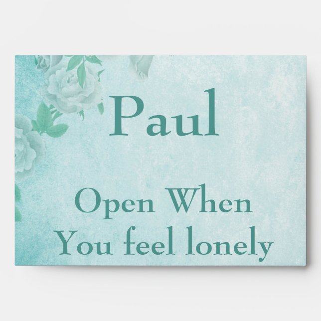 Open when you feel lonely envelopes (Front)