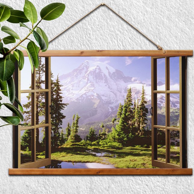 Open Window at Mt. Rainier  Hanging Tapestry (Creator Uploaded)