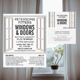 Open Window Design, Window & Door Fitter Company Business Card