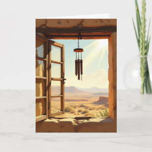 Open Window in the Desert   Happy Birthday  Card