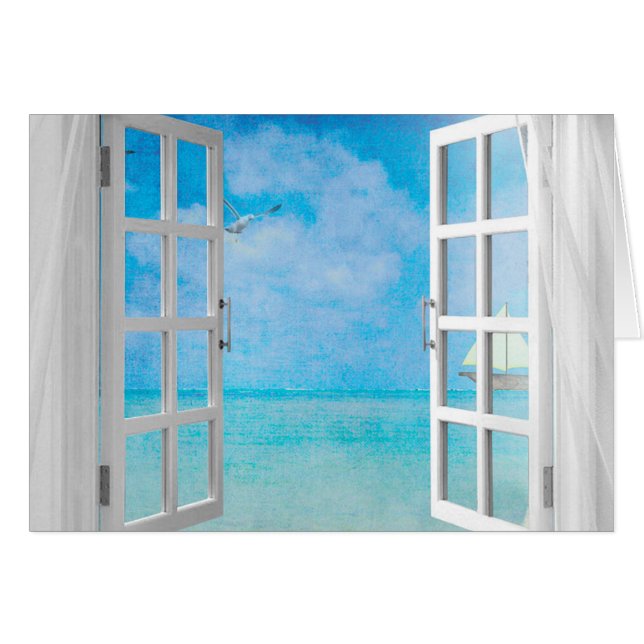 open window view of ocean (Front Horizontal)