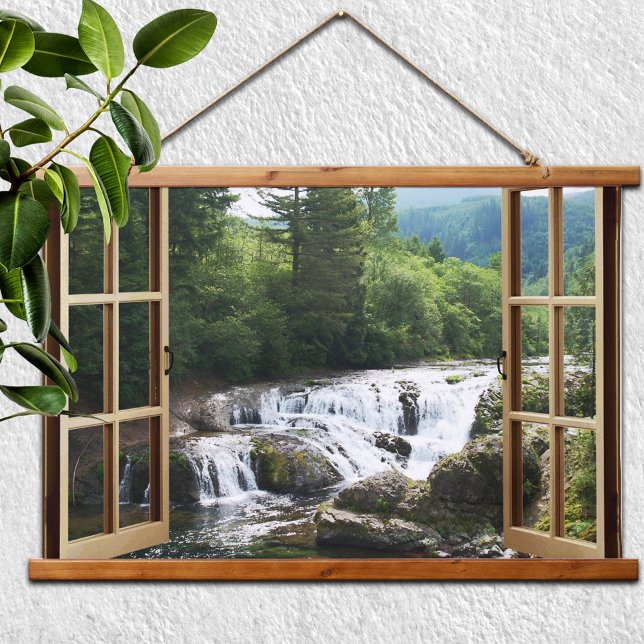 Open Window Waterfall River  Hanging Tapestry (Creator Uploaded)