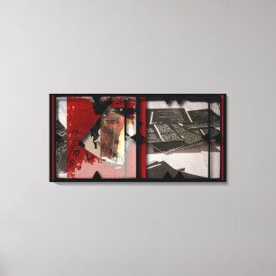 Open Work about Open Red 11 Canvas Photomontage