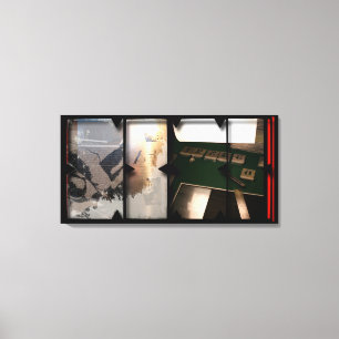 Open Work about Open Red 14 Canvas Photomontage Print