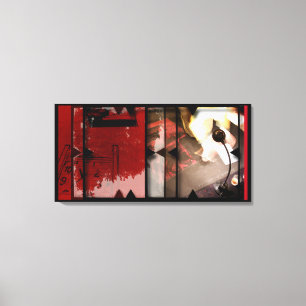 Open Work about Open Red 2 Canvas Photomontage