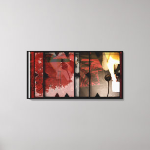 Open Work about Open Red 3 Canvas Photomontage Print