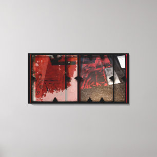 Open Work about Open Red 7 Photomontage Canvas