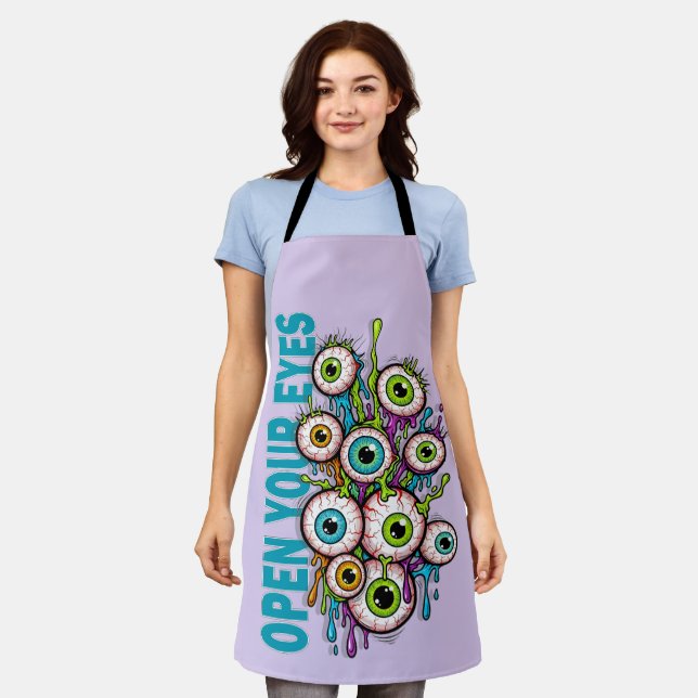 Open your eyes apron (Worn)