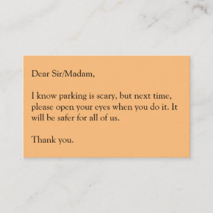 Open your eyes business card